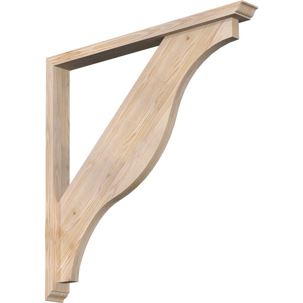 Ekena Millwork Funston Traditional Smooth Bracket w/ Offset Brace, Douglas Fir, 3 1/2"W x 36"D x 36"H BKT0402X36X36FST01SDF - main